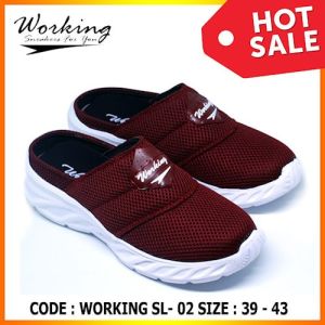 Sandal Selop Bustong Pria Distro Cowok Dewasa Terbaru Karet Empuk Murah Working Sl 02 Kekinian