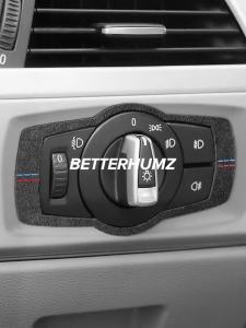 Miếng Dán Trang Trí Núm Điều Khiển Đèn Pha Bảng Điều Khiển Trung Tâm Alcantara Dành Cho BMW E90 E92 E93 Series 3 Phụ Kiện Độ Nội Thất