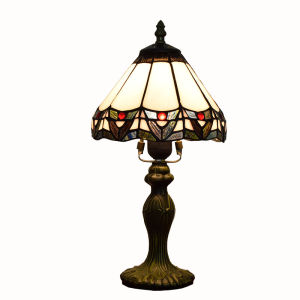 Tiffany Lamp Bedside Table Lamp-NightstandStained Glass Lamp for Bedroom Dorm Living Kitchen Aesthetic Cute Home Decor Gift