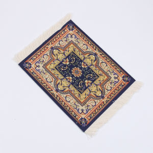 Persian Carpet Coaster Table Mat Bohemian Mouse Pad Woven Rug Pad Home Office Desktop Decoration
