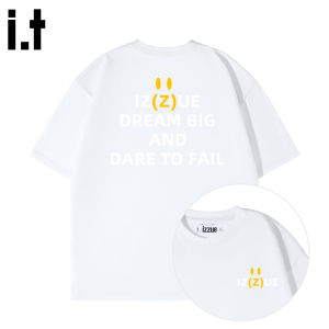 izzue | Heavyweight Cotton Summer Round-neck Loose Printed T-shirt