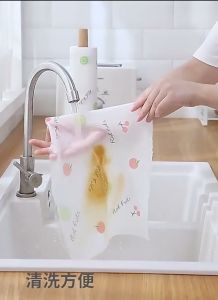 DK Mall New Washable Kitchen Printed Oil Absorbing Paper Towel Wipe Paper Dish Tissue Roll