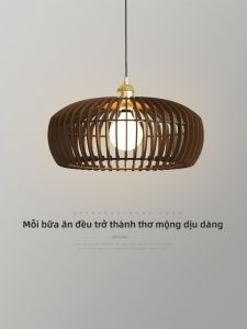 FANZHEN | Đèn chùm phong cách gỗ mộc mạc cổ điển Zen cho bàn ăn