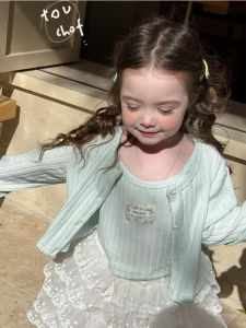 Sweet Country Style Spring Girls Lace and Tulle Dress Set