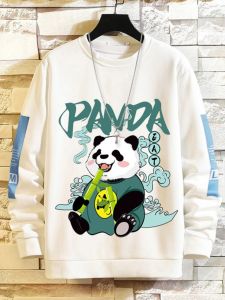 Hong Kong Style Autumn Panda Sweatshirt: A New Arrival for Men