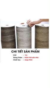 Simili lót sàn thảm decor phòng trải sàn giả gỗ nền nhựa pvc nhám chống nước dày 0.5mm khổ 1m