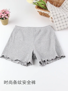 Quần Đùi Bảo Hộ Chất Cotton Gân Tăm Kiểu Dáng Freesize Quần Mặc Trong Váy Nữ Thiết Kế Viền Bèo Chất Mềm Mịn Co Giãn Tốt