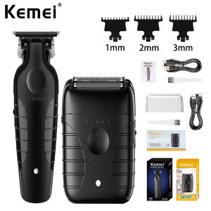 Kemei | Kemei KM-2299 Professional Hair Clipper 1200mAh Electric Hair Clippers KM-T95 USB Rechargeable Shaver Cordless Hair Trimmers Kit