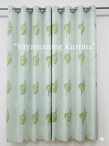 Elegant Curtains Embroidered Autumn Leaf Grommet Curtains – Premium Home Decor Premium Fabric 7ft haba