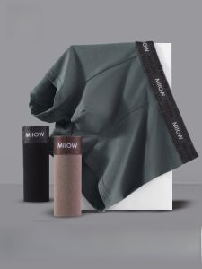 MiiOW | Quần lót nam Catman Cotton nguyên chất mùa thu đông Quần đùi nam mới 2025 Quần lót nam thoải mái co giãn thoáng khí