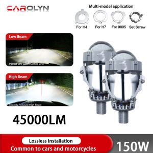 Carolyn 2 chiếc đèn pha hai máy chiếu led 2.0 inch ống kính máy chiếu đèn led 300w 88000lm đèn pha phụ kiện xe hơi lhd rhd