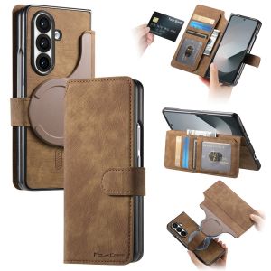 szhaiyu | Flip Leather Magnetic Wallet Case for Samsung Galaxy Z Fold 8 Ultra 7 6 5 4 3 5G Fold7 Fold6 Fold5 for Magsafe Protection Cover