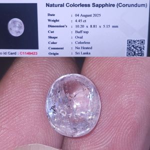 natural colourless sapphire ceylon safir srilanka no treatment BODY GLASS
