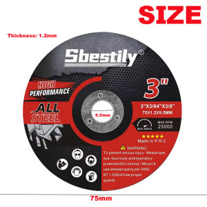 Si Fang | 5pcs 75mm Circular Resin Saw Blade 3 Cutting Disc Mini Angle Grinder Grinding Wheel For Cutting Metal Wood Stainless Steel PVC