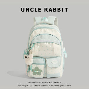 Star Backpack Large Capacity Dual Shoulder Bag Elementary School Students Reduction Load Backpack Sweet College Style Polyester