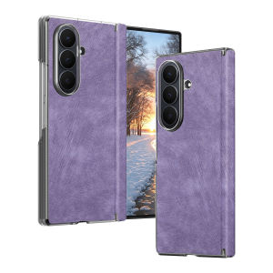 szhaiyu | Premium Matte Leather Pattern Phone Case For Samsung Galaxy Z Fold 8 Ultra 7 6 Shockproof Hinge Protective Cover