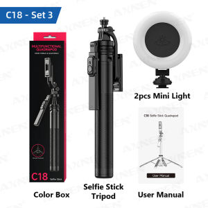 AXNEN | 1/4 Screw Selfie Stick Handheld Gimbal Tripod Stable Quadrapod Balanced Stable Shooting Wireless Bluetooth for Travel Portable