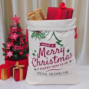 Personalized Extra Large Size Christmas Sack Canvas Bags: A Sustainable & Stylish Gift Solution