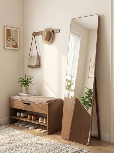 DONGMU | Wood Frameless Wall and Floor Standing Full-Length Mirror