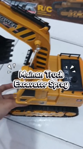 RC Excavator Power Beko Mobil remot Control Alat Berat Eksavator Kerukan Tanah Mainan Keluar Asap