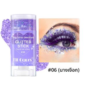 5 สีภาพวาดSequins Stick Face Lips Star Glitter Powder Eye Shadowเทศกาลเวทีแต่งหน้า