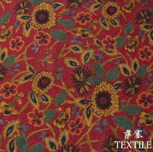 ผ้าพิมพ์ลายดิจิตอลผ้าฝ้ายลินิน ผ้าลายดอกไม้สไตล์ชนบท ผ้ากระโปรงเดรส ผ้า DIY งานฝีมือ ผ้าฝ้ายลินิน ผ้าพิมพ์ลาย ผ้าฝ้ายลินิน