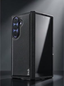 Samsung Galaxy Z Fold Flip 8 Ultra 7 FE 6 5 4 5G - Ruyi Carbon Fiber Case Full Coverage Casing Anti Slip Shock Resistant Impact Proof Texture Light Slim PC Case Protection Scratch Drop Dirt Hard Black Hinge Matte Protective Mobile Phone Hand Foldable
