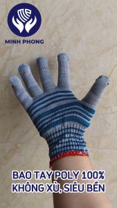 Bao tay poly kháng khuẩn - Bao tay lượm điều - Bao tay dễ giặt sạch nhanh khô bền bỉ chống ăn mòn
