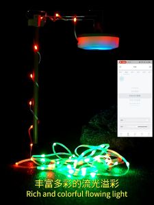 10เมตร สายไฟ LED 1800mAh หดได้ กันน้ำกันน้ำได้ แสงบรรยากาศเต็มท์ เอบีเอสเอบีเอส ไฟเทปตั้ง RGB