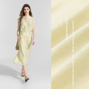 BEIQIANI | French Holiday Loose Pleated Slimming Summer New Linen Set
