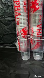GELAS PLASTIK OZ GELAS BENING 18 OVAL 22 OZ OVAL DATAR MEREK ALPHA ISI 50 GELAS