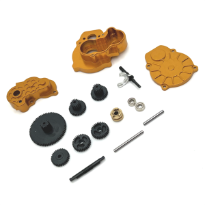 RC Car Parts Metal Upgrade Dual Speed Gearbox Fit For FMS 1/24 FCX24 XQ FCX18 Crusher Chevrolet Remote Control Car Accessories