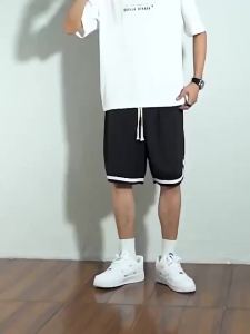 Plus Size Men's Mesh Fabric Basketball Football Shorts & Oversize Sport Running Fitness Sweatpants