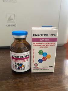 Bộ 2 ống dung dịch xử lý tiêu chảy tiêu chảy ghép cầu trùng gà đá và các vật nuôi khác (gồm 1 enrotril+1 lọ intertrim 20ml)