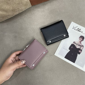 Fashionable Compact Womens Wallet Short Style 2025 New Simple Versatile Foldable Buckle Money Holder Multi-functional Handbag