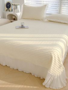 Summer Ice Bean Bean Mat Coverlet Washable Bedding Three-Piece Set Universal for All Seasons Breathable Polyester Fiber
