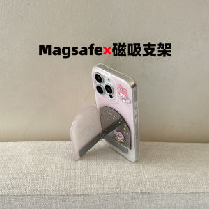 MagSafe Acrylic Phone Case with Magnetic Attraction for Apple 13Pro 14Pro 15Pro 16Pro Max Cartoon Female Design Mirror Surface