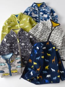 Spring Autumn New Style Fleece Jacket Loose Childrens Clothing Baby Boys Outerwear Casual Cartoon Print Zipper Closure