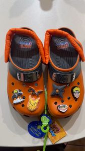 Dép Cross Classic Naruto - Graphite cho bé trai trẻ em Sục Sandal Xăng đan HannaKids giày xục Cros Clog Kid Size 27 28 29 30 Tuổi