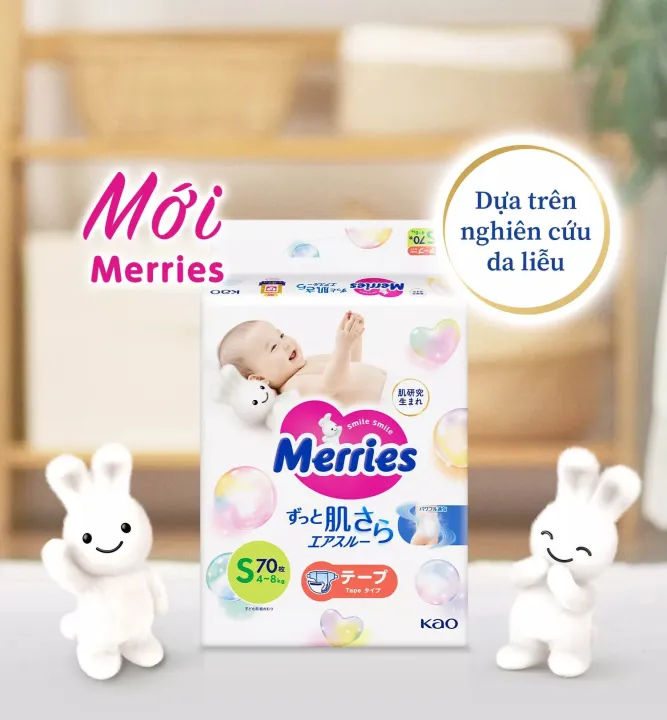 Tã Bỉm Dán Quần Merries Nội Địa Nhật - Cộng miếng NB96/S88/M68/L50/XL44/XXL28, Jumbo M76/M74/L56