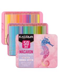 Kalour Haima Macaron 50 Color Iron Boxed Drawing Color Lead Professional Coloring Art Graffiti Non-Toxic