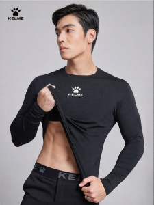 Kelme | Mens High-Elastic Tight Long Sleeve Shirt Elastic Warm
