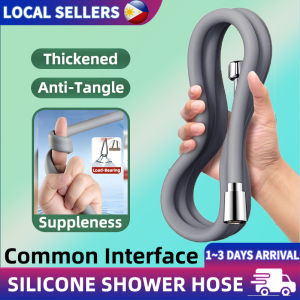 Silicone Shower Hose G1/2 Flexible Anti-Winding Handheld Bath Sprayer Tube Leak-Proof Toilet Bidet Plumbing Pipe
