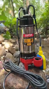 REAIM 2HP 220V Cutting Sewage Submersible Pump Heavy Duty Stainless Steel High Lift Water Pump for Flood Drainage