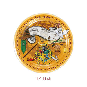 Potdemiel | Bộ Đồ Dùng Tiệc Sinh Nhật Học Viện Phép Thuật - Bộ Đồ Dùng Bàn Ăn Dùng Một Lần Theo Chủ Đề Harry Potter Với Đĩa Cốc Khăn Ăn Và Băng Rôn Cho Quà Tặng Tiệc Hoạt Hình