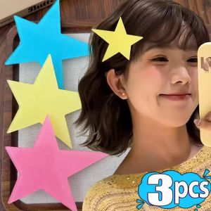 3Pcs Cool Large Irregular Star Hair Clip Women Cool Star Design Acrylic Headwear Y2K Acrylic Headwear Bangs Side Barrettes