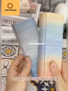 KW Eyeglass Case - Leather Glasses Case Hard Shell Sunglasses Case Clamshell Glasses Protection Case For Men Women