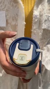 แก้วเก็บอุณหภูมิ ความร้อน-ความเย็น แบบพกพา พร้อมหน้าจออุณหภูมิ กันหก สําหรับใส่เครื่องดื่มร้อน-เย็น กาแฟ สามารถใช้ในบ้าน หรือในรถยนต์