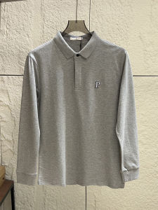 High Density Cotton Long Sleeve Polo Shirt Mens Skin-friendly Breathable Casual Business Autumn Fashion Garment