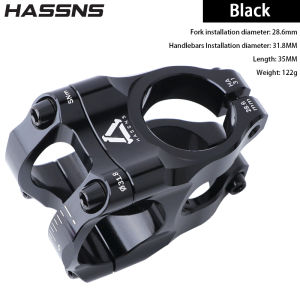 HASSNS Mountain Bike Stem 35mm Road Bicycle Short Power MTB Power Stem Rod Handlebar Table Adjustable Riser 31.8mm Cycling Parts